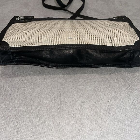 Vintage Brooks Brothers leather and fabric crossbody bag - Picture 3 of 10